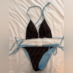 F Print Inspired Bikini